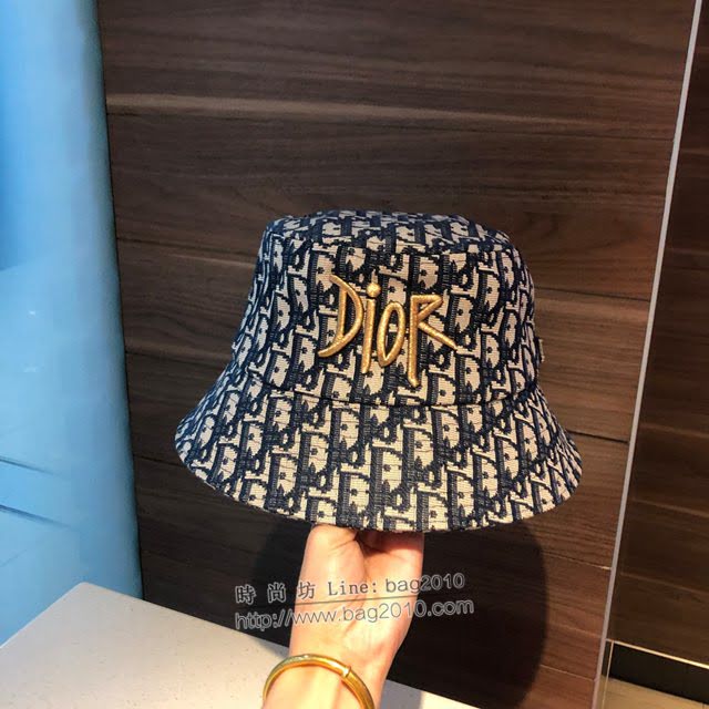 Dior男女同款帽子 迪奧刺繡印花漁夫帽  mm1171
